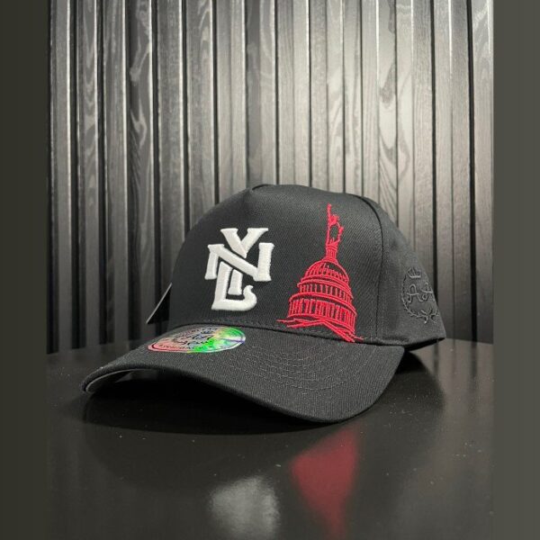Gorra negra NYL con diseño Capitolio