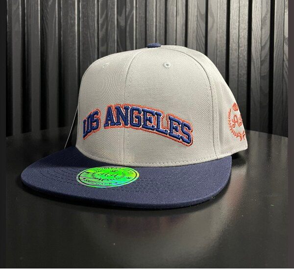 Gorra Snapback Gris y Azul Marino “Los Angeles”