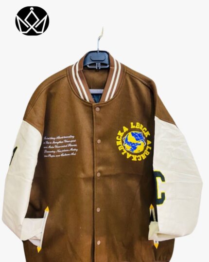 Campera Varsity Marrón "LBRCK – Global Spirit"