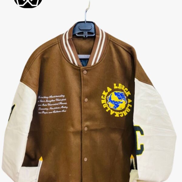 Campera Varsity Marrón "LBRCK – Global Spirit"