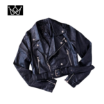 Chaqueta de cuero sintético tipo Motociclista