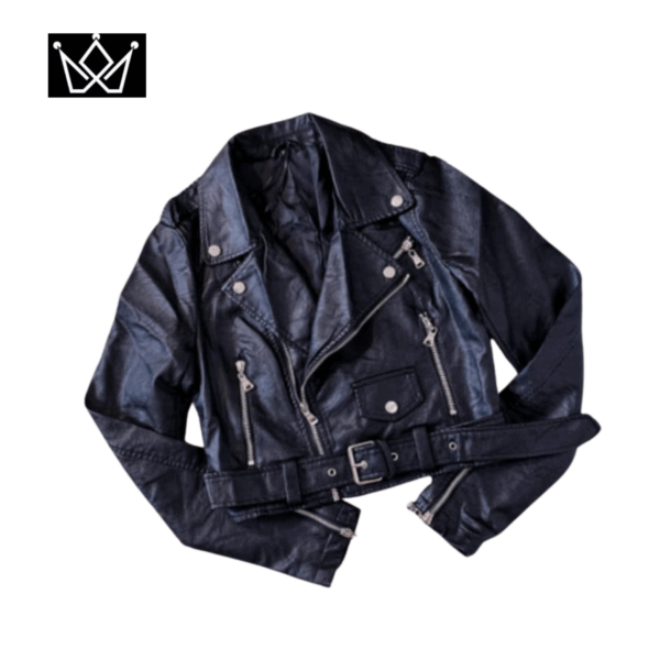 Chaqueta de cuero sintético tipo Motociclista